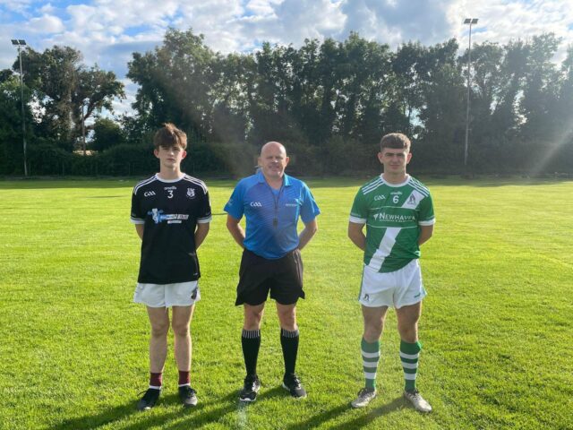 Conor George Na Fianna Og Eugene Dowdell Referee Jack Brennan Killeshin