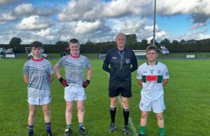 Conor McDonald Pauric Ramsbottom Stradbally Parish Gaels Referee Mick Tarpey Jake Byrne Portlaoise