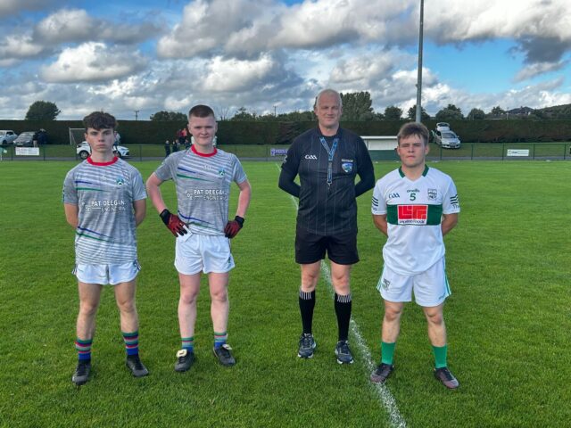 Conor McDonald Pauric Ramsbottom Stradbally Parish Gaels Referee Mick Tarpey Jake Byrne Portlaoise