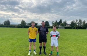 Eoin Johnson St Joseph's Brendan McCann referee Jake Byrne Portlaoise