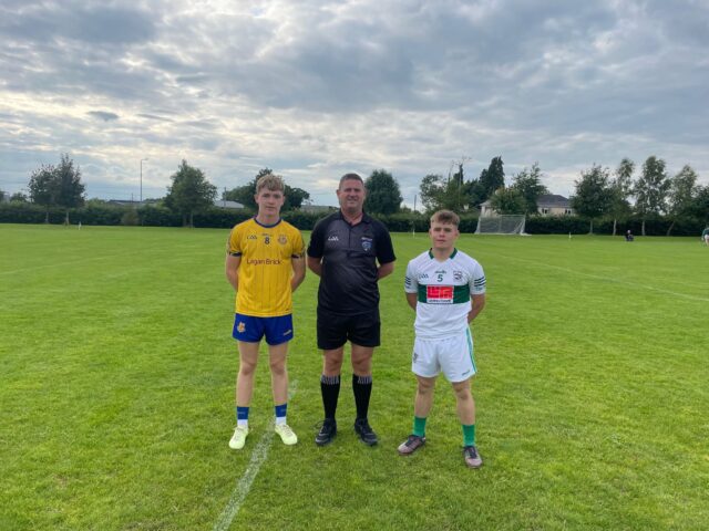 Eoin Johnson St Joseph's Brendan McCann referee Jake Byrne Portlaoise