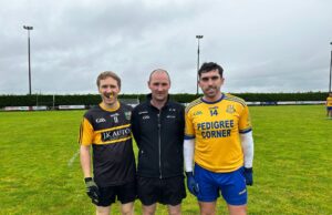 Shane Keane The Heath Eric Ward Referee Brendan Hickey St Joseph's