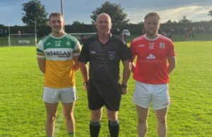 Cormac Murphy Crettyard Des Cooney Referee Jimmy O'Connor Timahoe