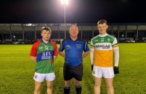 CONOR FITZPATRICK STRADBALLY PARISH GAELS DES COONEY REF JONAH KELLY CRETTYARD:SPINK U20 ROUND 1