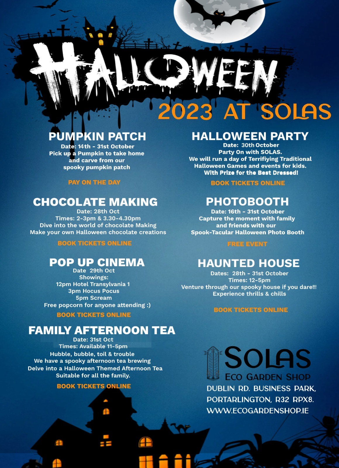 Halloween Events at Solas