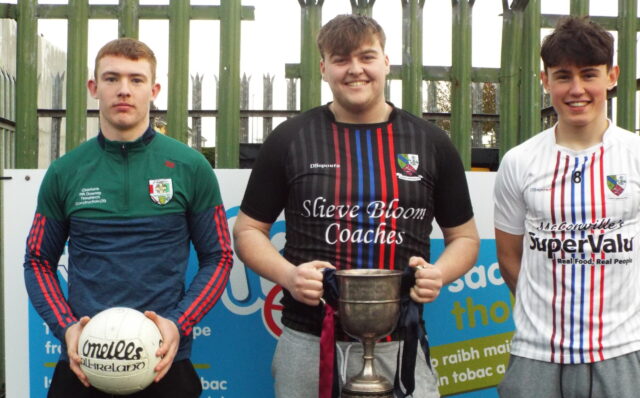 Cathal Lee Clonaslee, Declan White Kilcavan, Finn Culleton Mountmellick U-20 B FC final