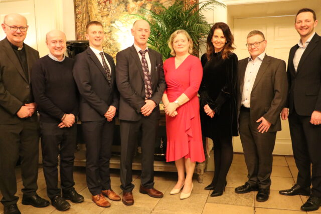 Phil and Mary Bowe with representatives of Heywood Community School Board of Management and Trustees. - Copy