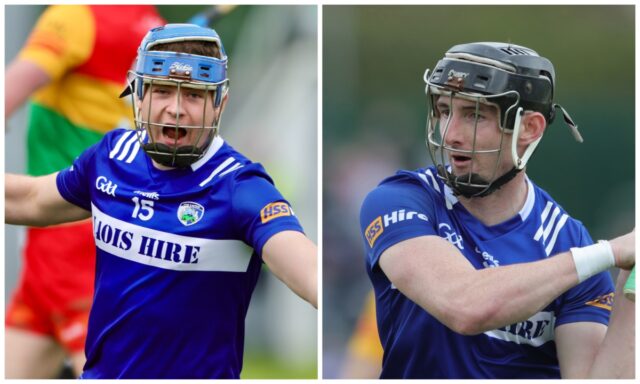 Tomas Keyes and Aaron Dunphy Laois senior hurlers