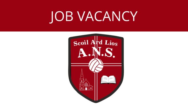 The Board of Management of Arles National School invites applications for the position of school secretary.