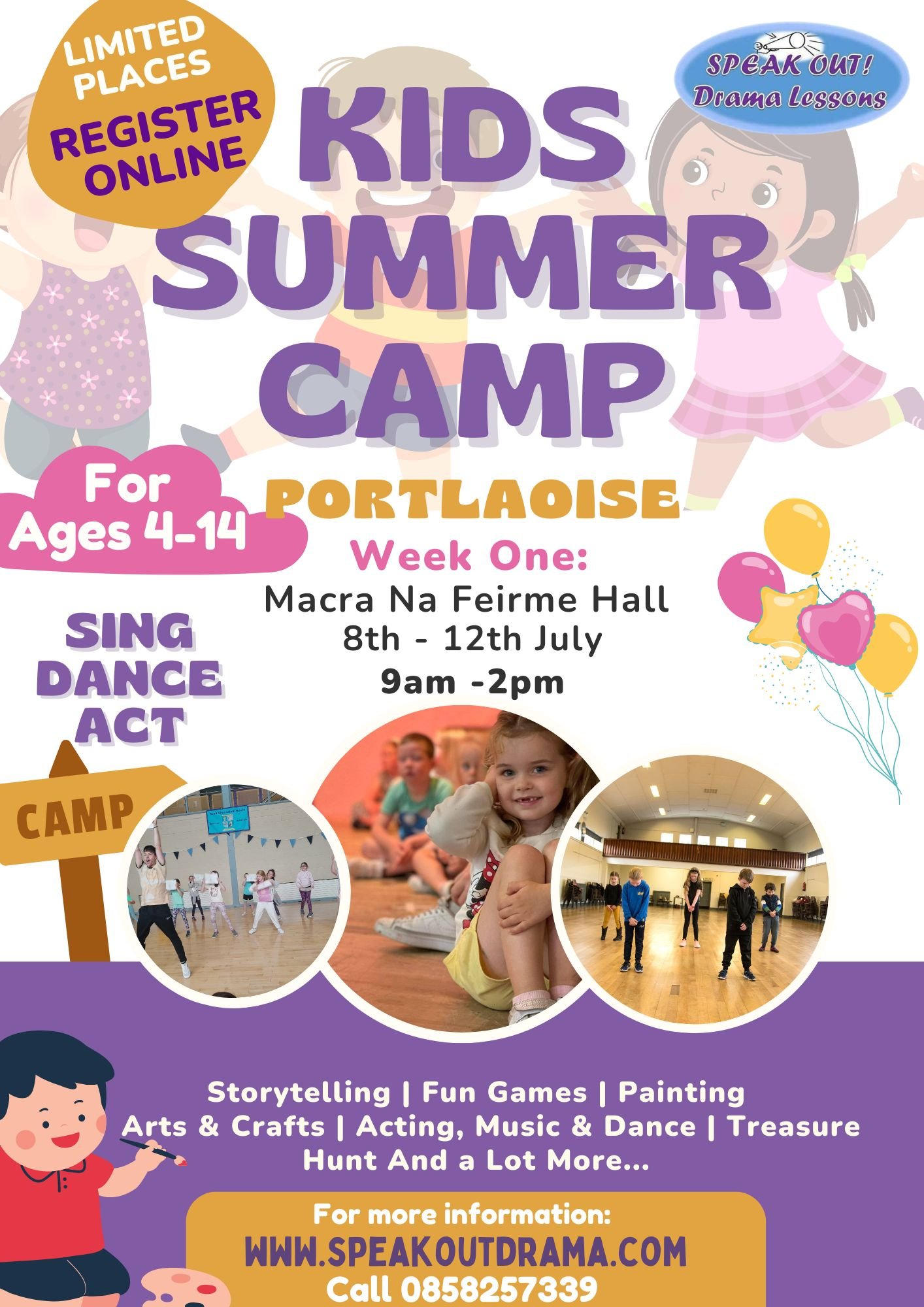 LaoisToday Summer Camp listing 2024 Speak Out Drama Summer camp