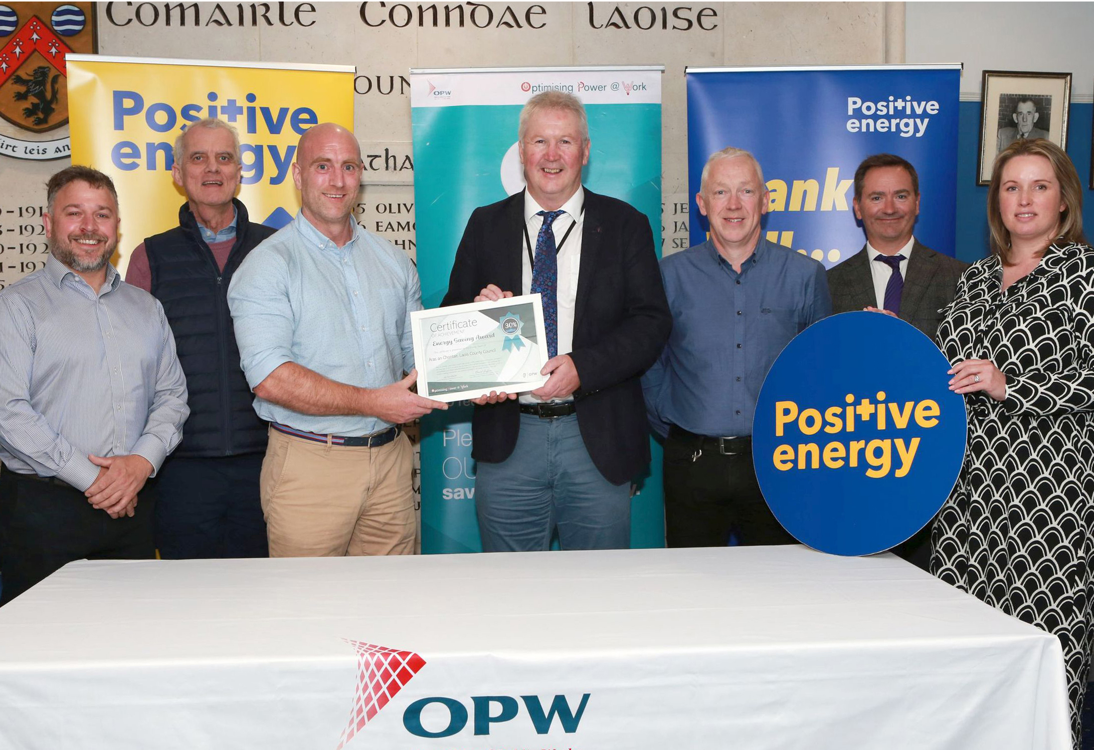 Laois County Council honoured with OPW Energy Progress Award Laois County Council honoured with OPW Energy Progress Award