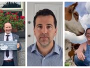 Bruce Thompson, Cathal Fleming, Maria Phelan National Dairy Awards