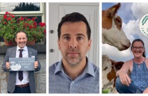 Bruce Thompson, Cathal Fleming, Maria Phelan National Dairy Awards